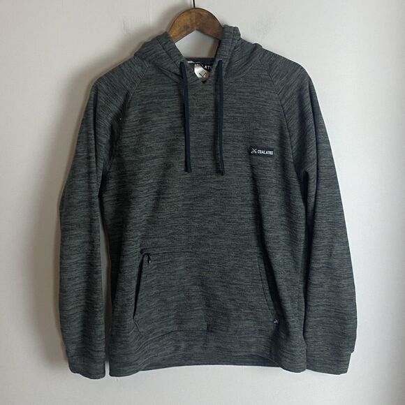 COALATREE Mens Gray Evolution Hoodie Long Sleeve Pullover Size S Outdoors Pocket
